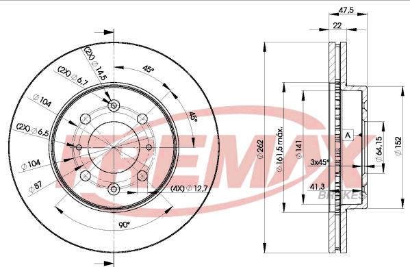 FREMAX BD-0830 - Гальмівний диск avtolavka.club