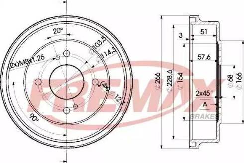 FREMAX BD-0349 - Гальмівний барабан avtolavka.club