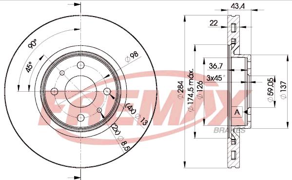 FREMAX BD-0356 - Гальмівний диск avtolavka.club