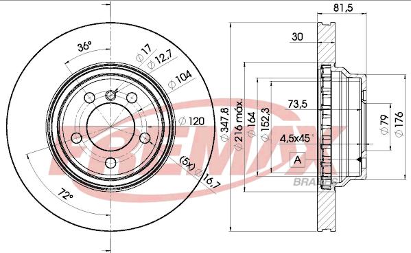 FREMAX BD-0267 - Гальмівний диск avtolavka.club