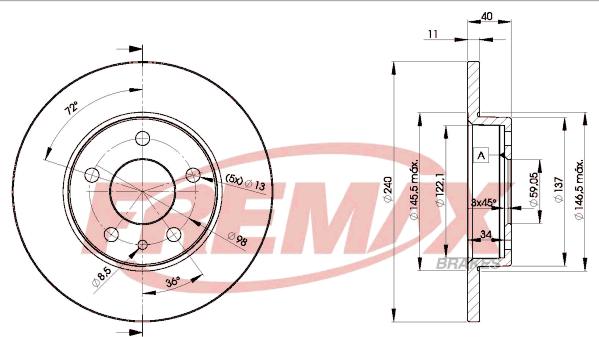 FREMAX BD-1437 - Гальмівний диск avtolavka.club