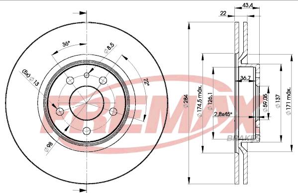 FREMAX BD-1548 - Гальмівний диск avtolavka.club