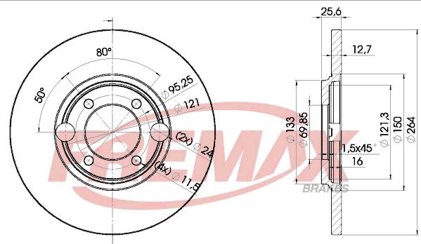 FREMAX BD-1504 - Гальмівний диск avtolavka.club