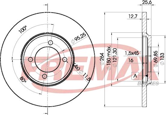 FREMAX BD-1505 - Гальмівний диск avtolavka.club