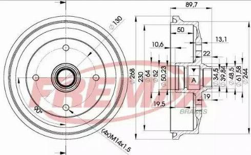 FREMAX BD-1514 - Гальмівний барабан avtolavka.club