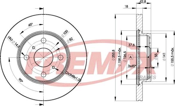 FREMAX BD-1608 - Гальмівний диск avtolavka.club