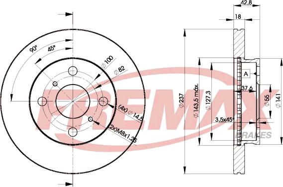 FREMAX BD-1607 - Гальмівний диск avtolavka.club