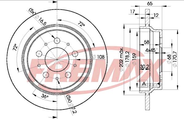 FREMAX BD-1674 - Гальмівний диск avtolavka.club