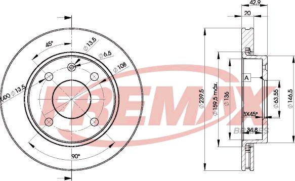 FREMAX BD-1064 - Гальмівний диск avtolavka.club