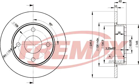 FREMAX BD-1063 - Гальмівний диск avtolavka.club