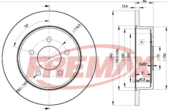 FREMAX BD-1023 - Гальмівний диск avtolavka.club