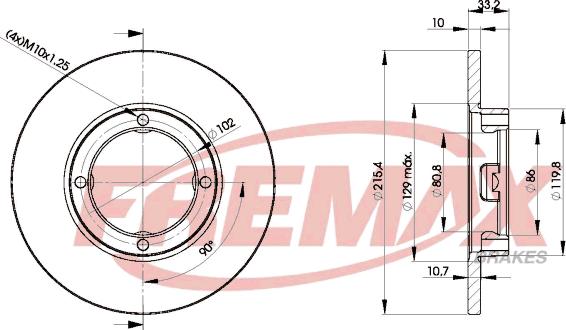 FREMAX BD-1160 - Гальмівний диск avtolavka.club