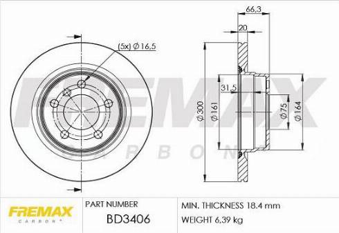 FREMAX BD-1102 - Гальмівний диск avtolavka.club