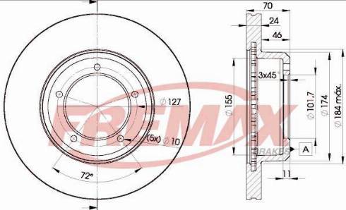 FREMAX BD-1102 - Гальмівний диск avtolavka.club