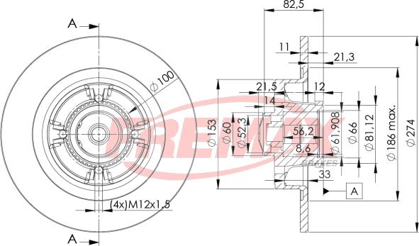 FREMAX BD-1181 - Гальмівний диск avtolavka.club