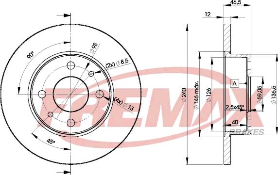 FREMAX BD-1815 - Гальмівний диск avtolavka.club