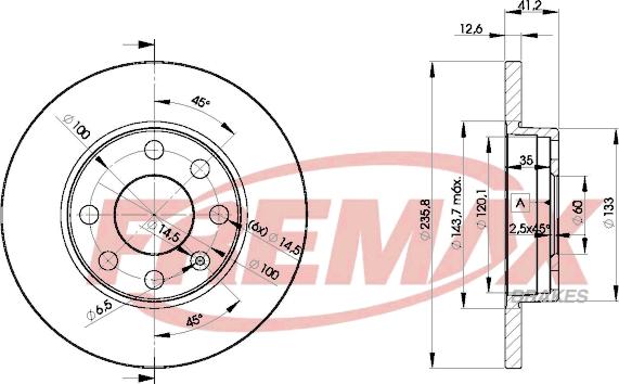 FREMAX BD-1240 - Гальмівний диск avtolavka.club