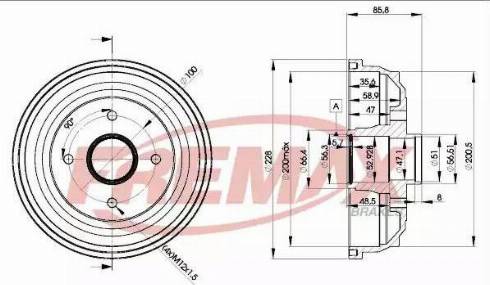 FREMAX BD-1242 - Гальмівний барабан avtolavka.club