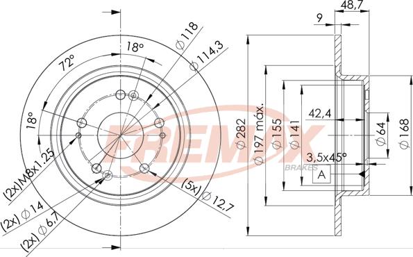 FREMAX BD-1258 - Гальмівний диск avtolavka.club