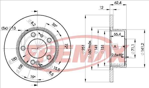 FREMAX BD-1796 - Гальмівний диск avtolavka.club