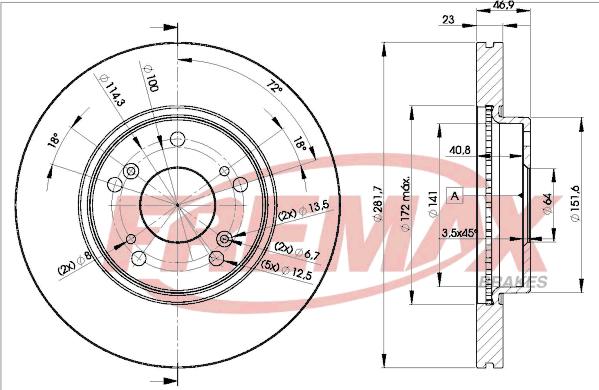 FREMAX BD-1705 - Гальмівний диск avtolavka.club