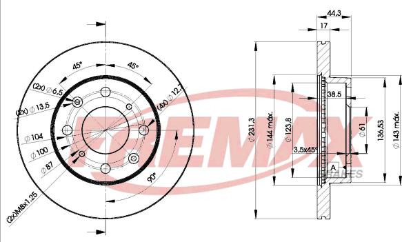 FREMAX BD-1702 - Гальмівний диск avtolavka.club