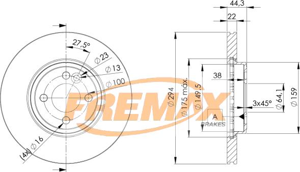 FREMAX BD-8570 - Гальмівний диск avtolavka.club