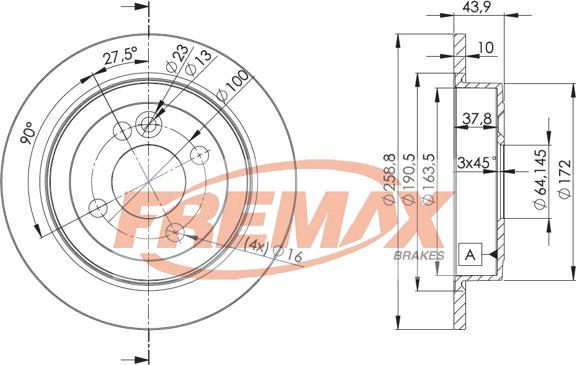 FREMAX BD-8571 - Гальмівний диск avtolavka.club