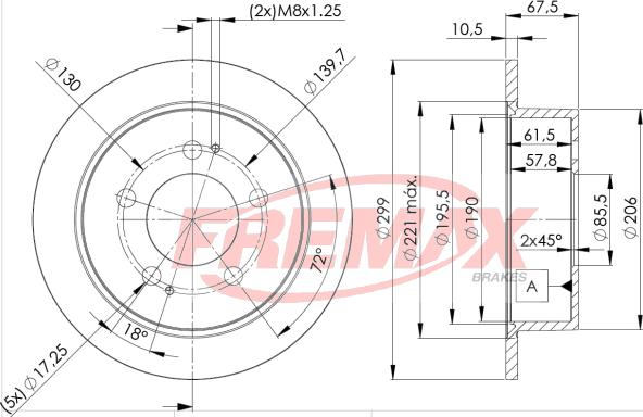 FREMAX BD-8680 - Гальмівний диск avtolavka.club