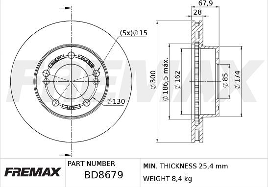 FREMAX BD-8679 - Гальмівний диск avtolavka.club