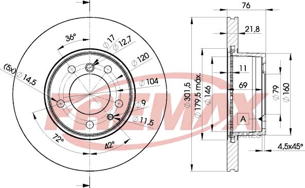 FREMAX BD-8040 - Гальмівний диск avtolavka.club