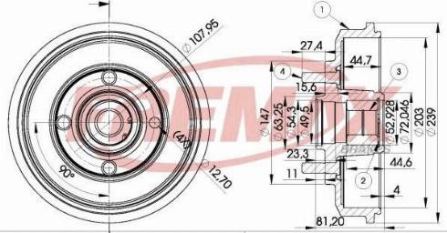 FREMAX BD-8009-KT - Гальмівний барабан avtolavka.club