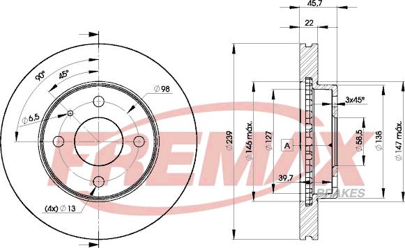 FREMAX BD-8195 - Гальмівний диск avtolavka.club