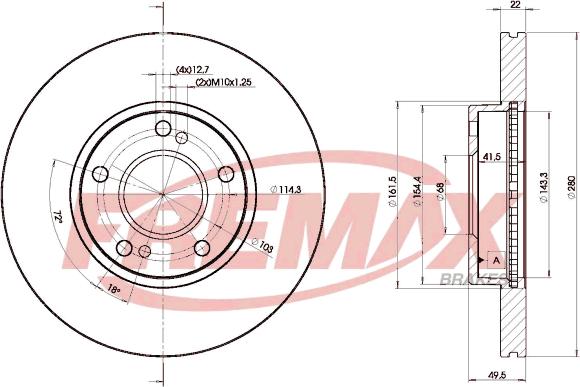 FREMAX BD-8801 - Гальмівний диск avtolavka.club