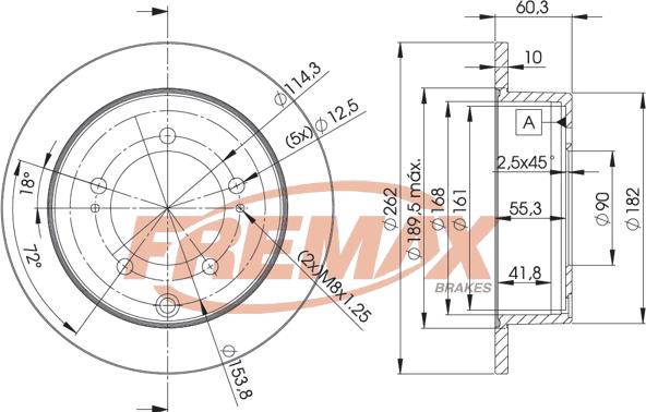 FREMAX BD-8326 - Гальмівний диск avtolavka.club