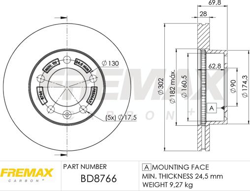 FREMAX BD-8766 - Гальмівний диск avtolavka.club