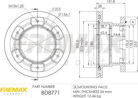 FREMAX BD-8771 - Гальмівний диск avtolavka.club