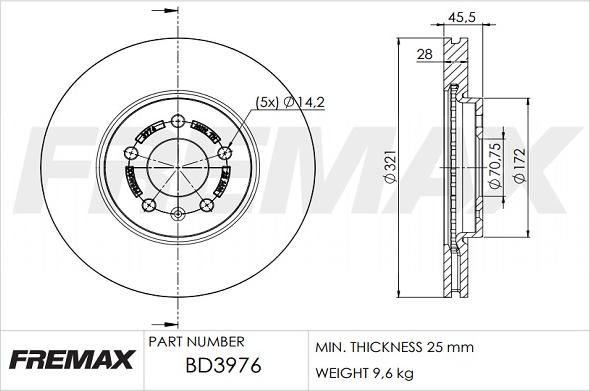 FREMAX BD-3976 - Гальмівний диск avtolavka.club