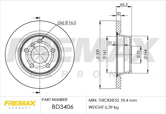 FREMAX BD-3406 - Гальмівний диск avtolavka.club