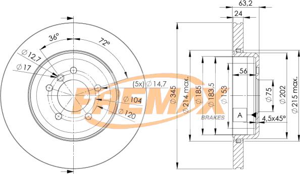 FREMAX BD-3403 - Гальмівний диск avtolavka.club