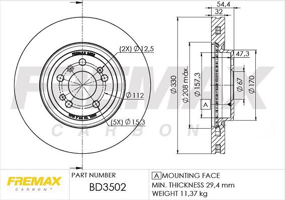 FREMAX BD-3502 - Гальмівний диск avtolavka.club