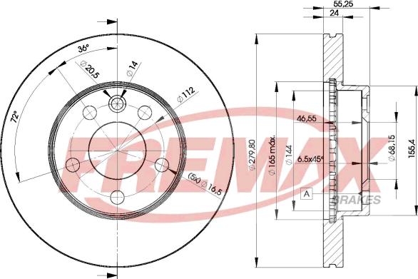 FREMAX BD-3015 - Гальмівний диск avtolavka.club