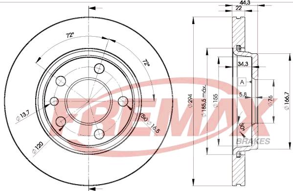 FREMAX BD-3021 - Гальмівний диск avtolavka.club