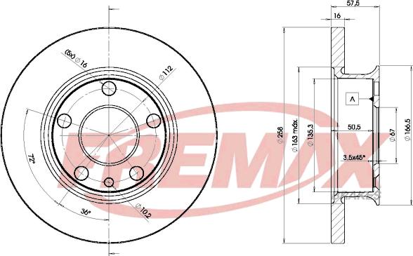 FREMAX BD-3114 - Гальмівний диск avtolavka.club