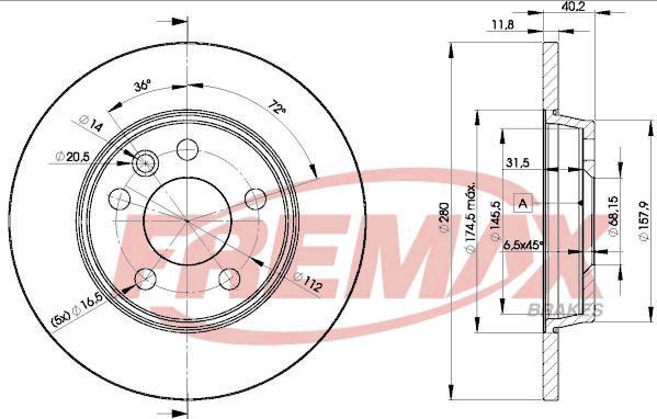 FREMAX BD-3111 - Гальмівний диск avtolavka.club