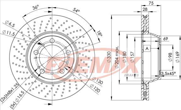 FREMAX BD-3350 - Гальмівний диск avtolavka.club