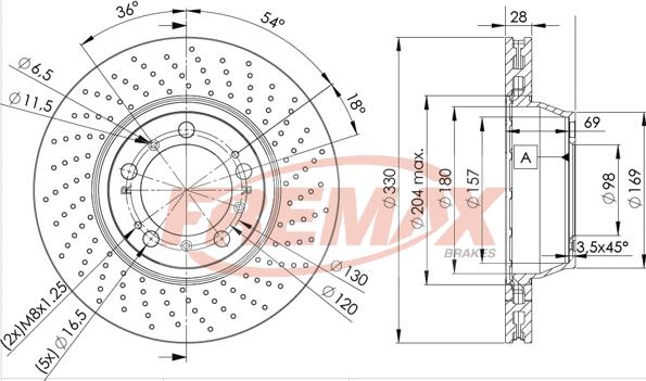 FREMAX BD-3351 - Гальмівний диск avtolavka.club