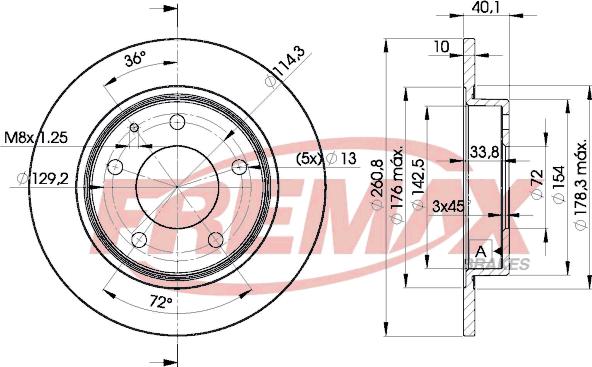 FREMAX BD-3259 - Гальмівний диск avtolavka.club