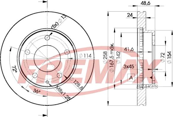 FREMAX BD-3258 - Гальмівний диск avtolavka.club