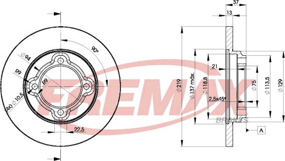 FREMAX BD-3252 - Гальмівний диск avtolavka.club